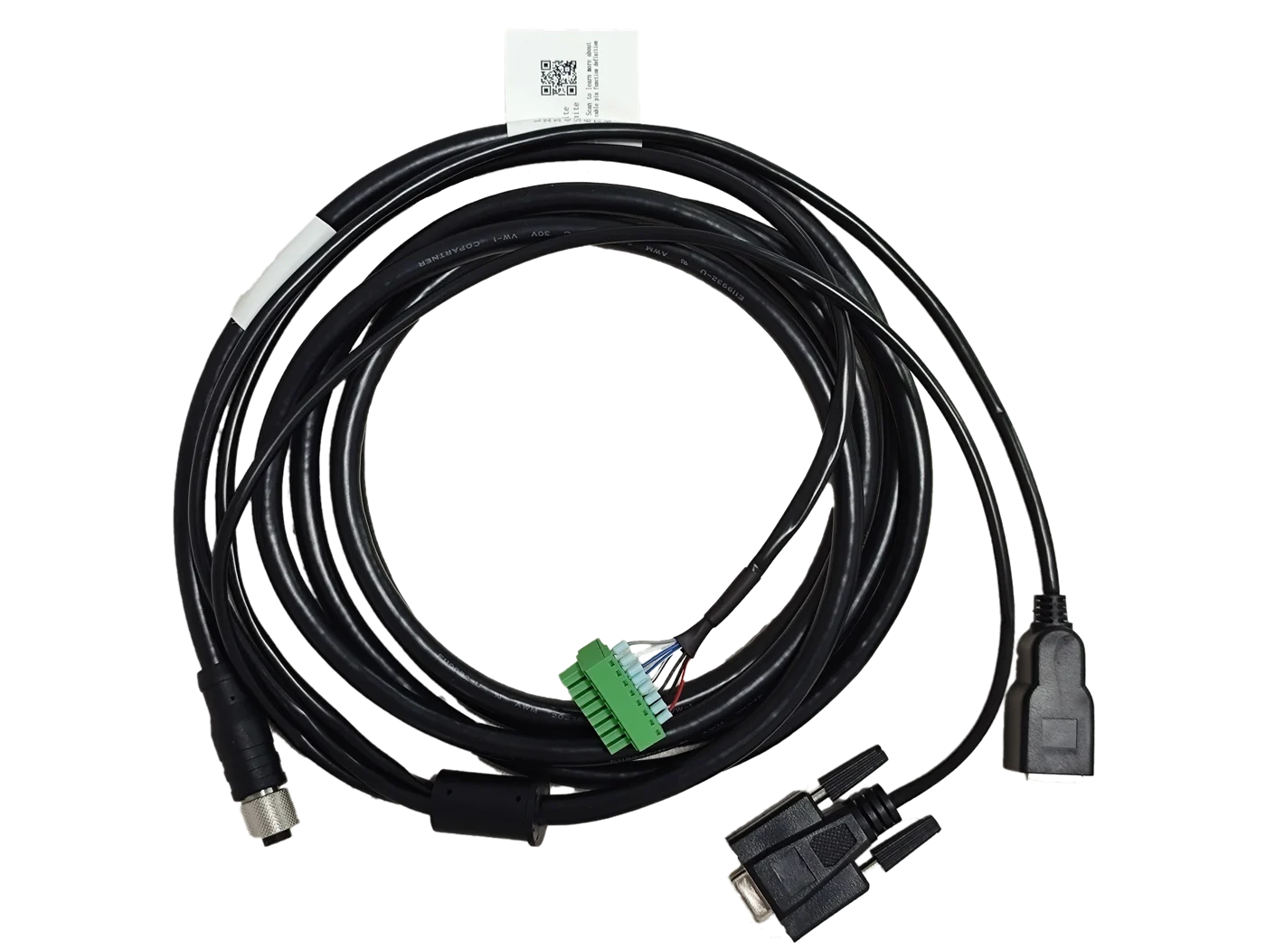 Hikrobot MV-IDA-PE-M12A17pF-openRJ45FDB9-HF-3m Integrated cable, Ethernet female, high-flex, 3 m, 17-pin to open/RJ45/DB9