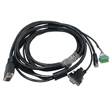 Hikrobot MV-IDA-PE-HDB15-RJ45DB9Open-HF-5m Standard DB15 power/I/O combo cable, DB15 to RJ45 male, DB9, open cable, green terminal block, 5 m, High-flex cable, Drag-chain applications