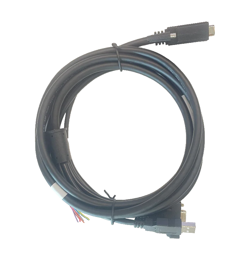 Hikrobot MV-IDAPE-DB15M-USBDB9FOPEN--ST-2m For V2.0 version 2013EM, Power/communication cable, DB15 female / USB / DB9 male / flying leads, 2 m, Static applications