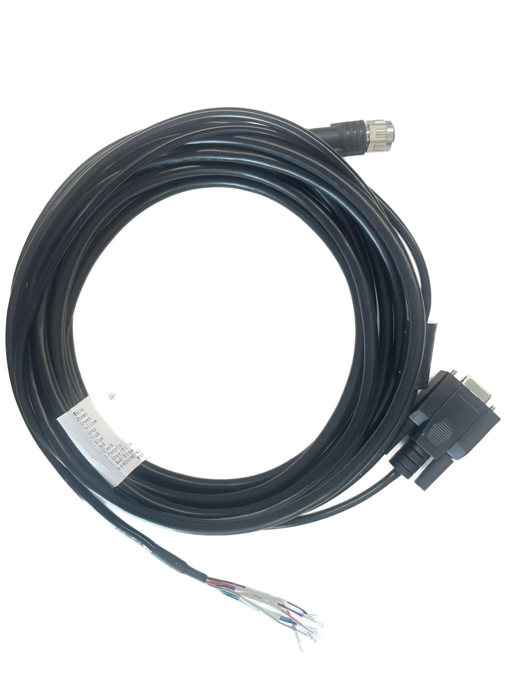 Hikrobot MV-IDAP-M12A12F-DB9Fopen-ST-7m Power cable, M12 A-coded 12-pin female to DB9 female + open leads, 7 m, Static applications