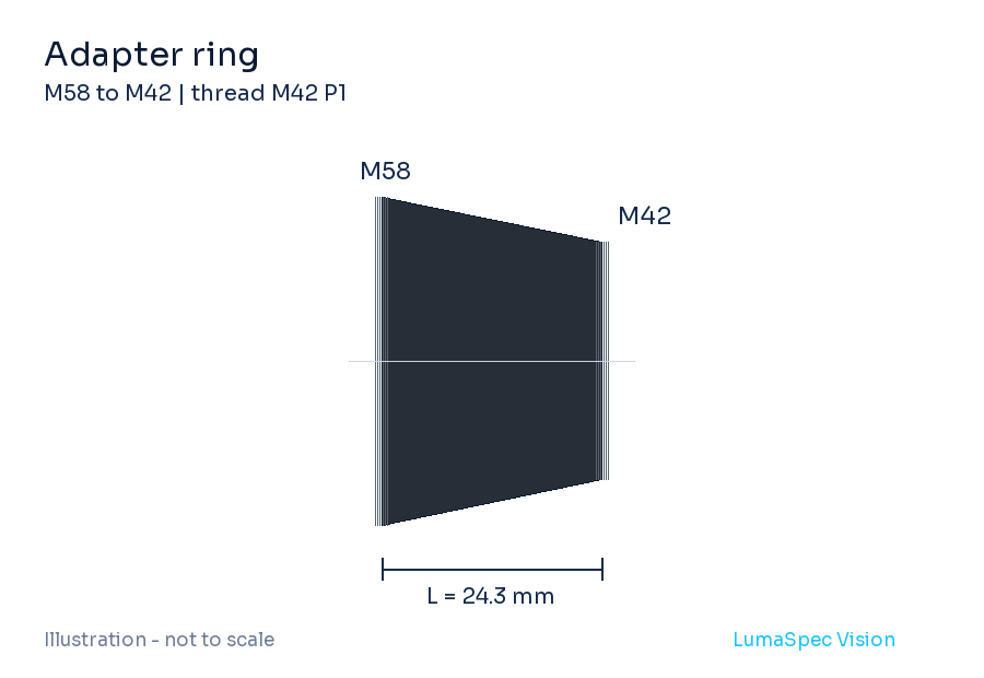 Adapterring, Länge 24.3 mm (LS-AT4224)